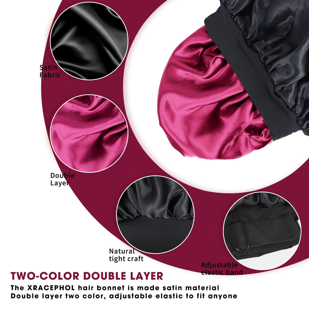 XRACEPHOL Satin Bonnet two-color reversible design for versatile looks