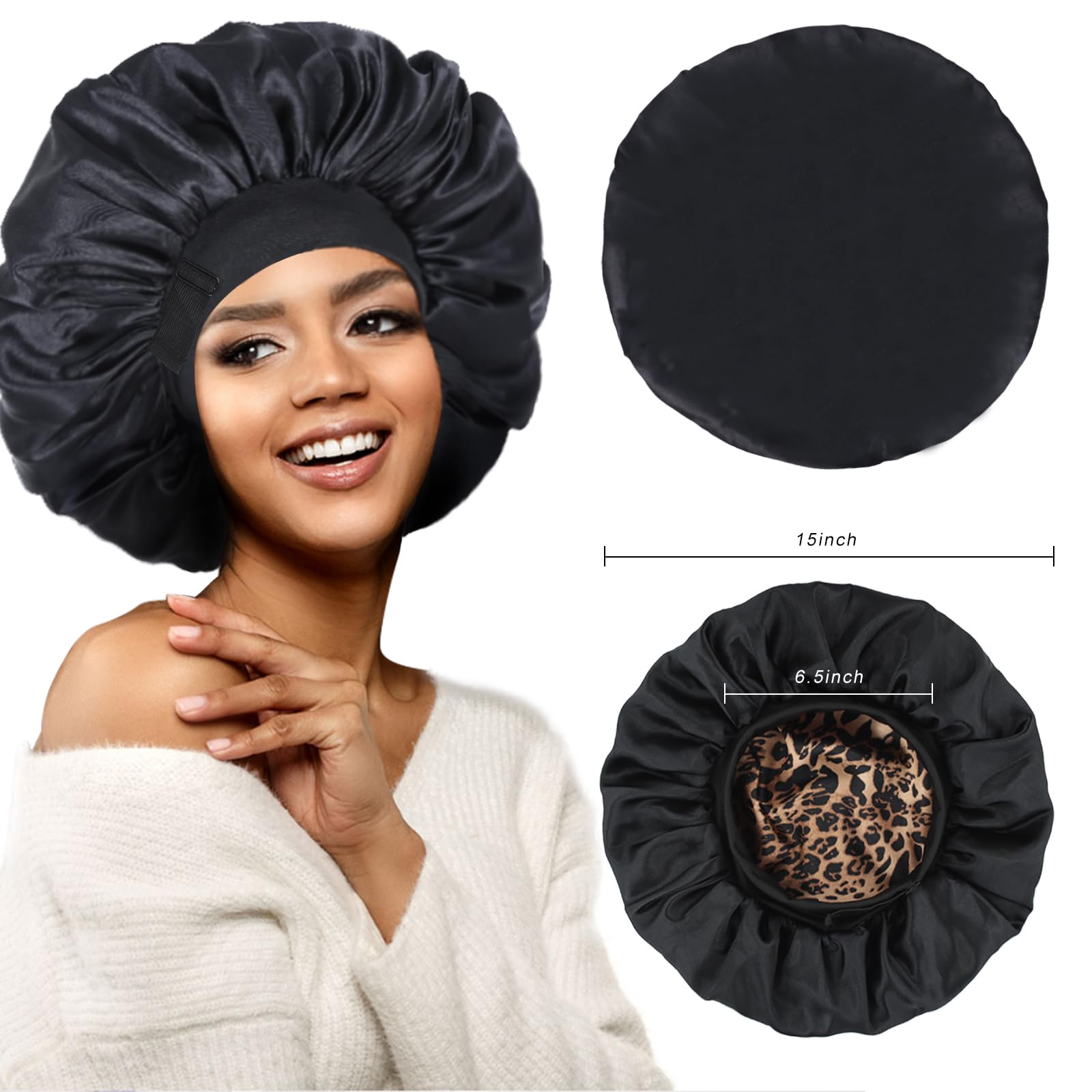 XRACEPHOL Bonnet protecting curly hair and reducing friction while sleeping