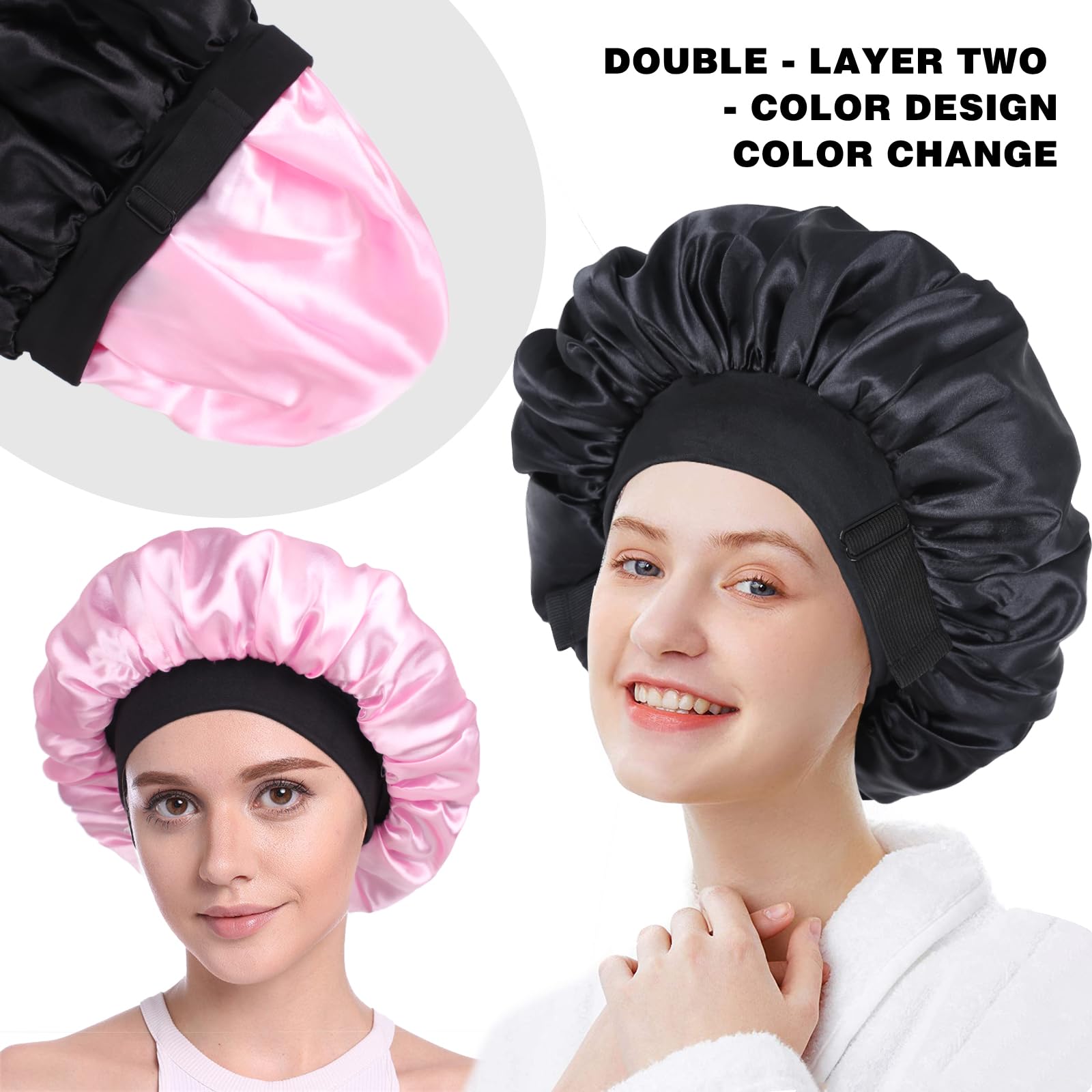 XRACEPHOL Silk Bonnet is great for skincare, makeup, and daily chores.