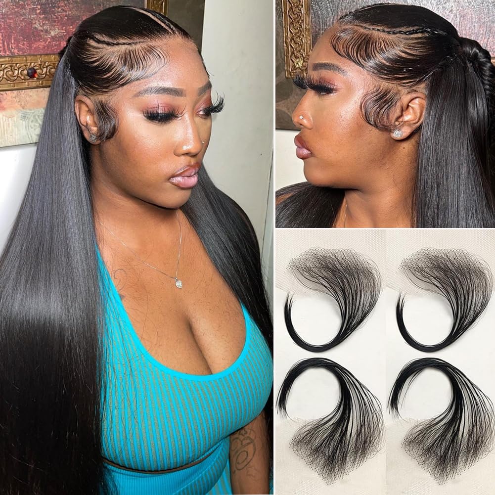 XRDDFL Edges Hair HD Lace Strips closeup shows seamless natural hairline