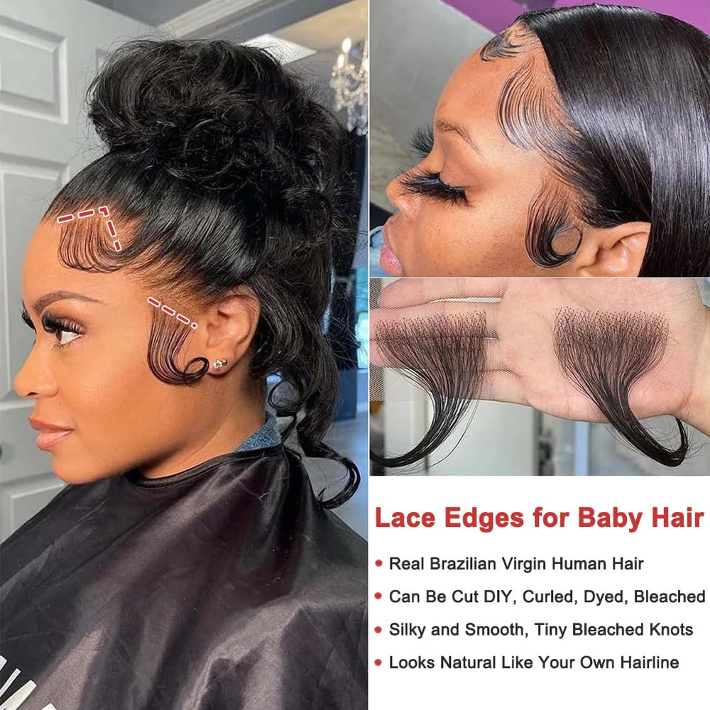 XRDDFL Edges Hair HD Lace Strips material highlights skin-friendly lace for comfort
