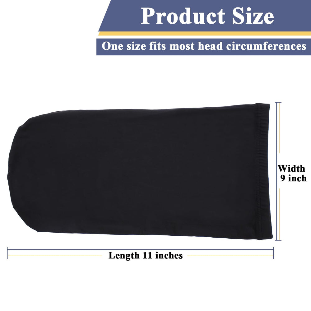 XTREND black dreadlock cap side view highlighting elastic fit for many head sizes.