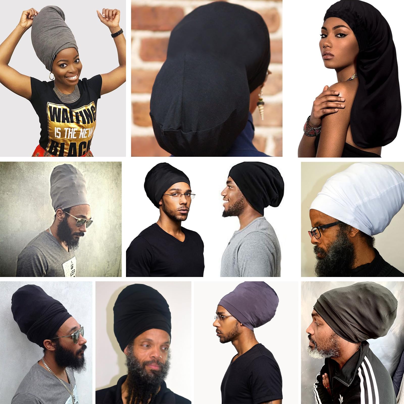 XTREND wearing as sleep cap shows frizz control and gentle protection for long hair.