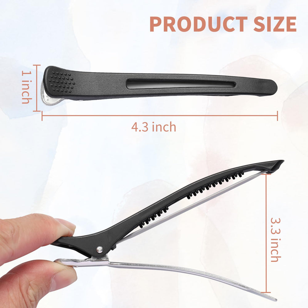 XTIIEED pinza pico de pato antideslizante para seccionar el cabello.