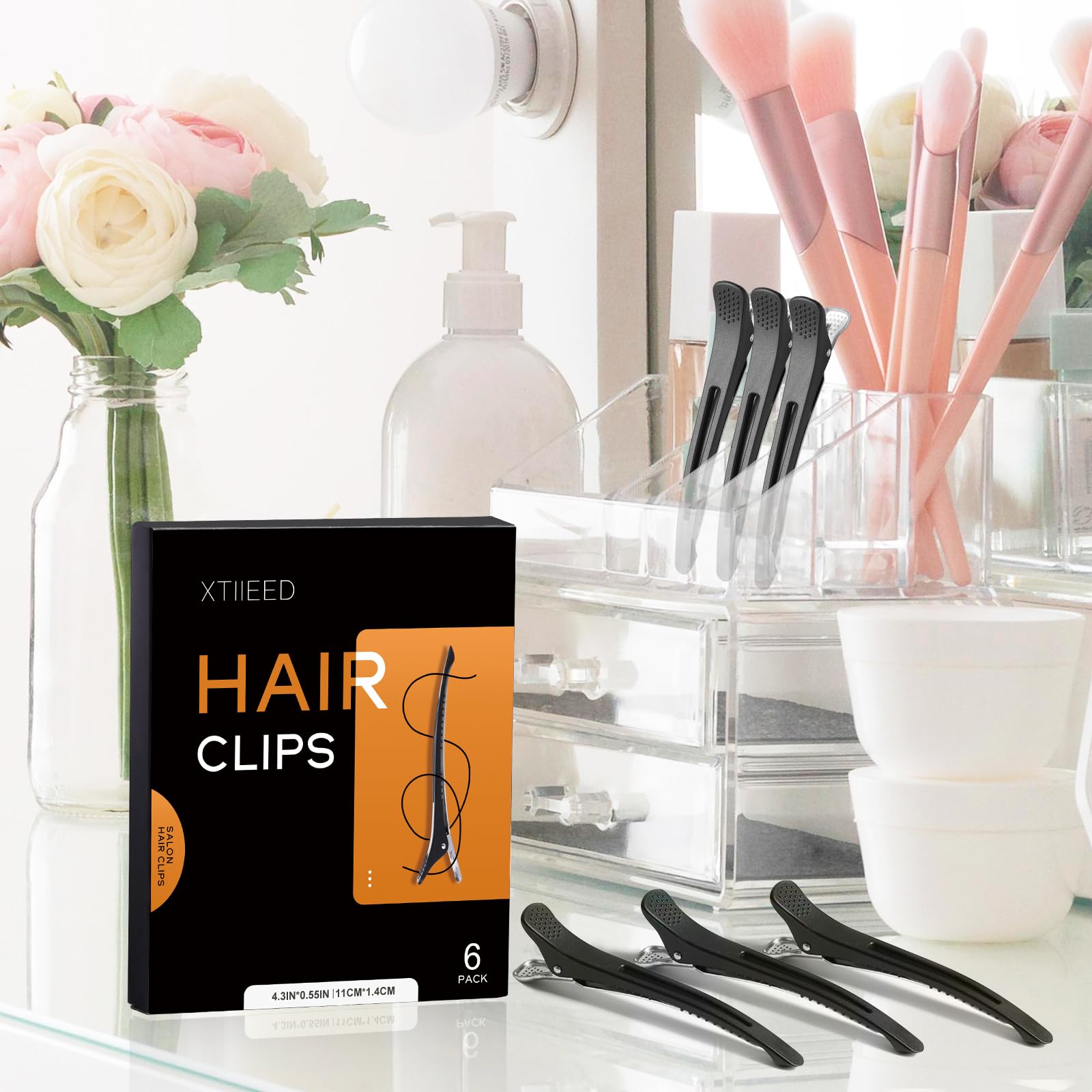 XTIIEED pinzas para estilizar cabello y secciones.