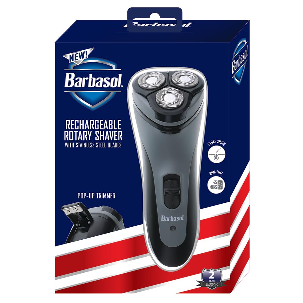 XTREME Barbasol Rotary Shaver ergonomic, lightweight form in your hand.