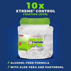 Xtreme Pro-Expert gel peinado 24 h: brillo y fijación duradera.