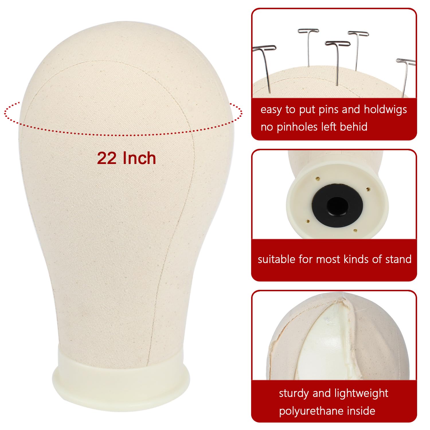 XTREND mount-hole base secures the mannequin for stable, repeatable styling.