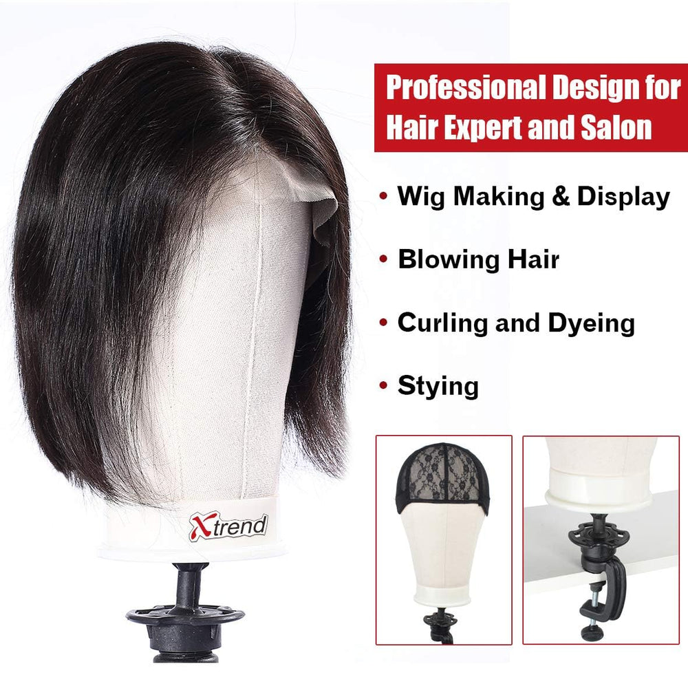 XTREND stable mannequin supports long sessions of wig making and display.