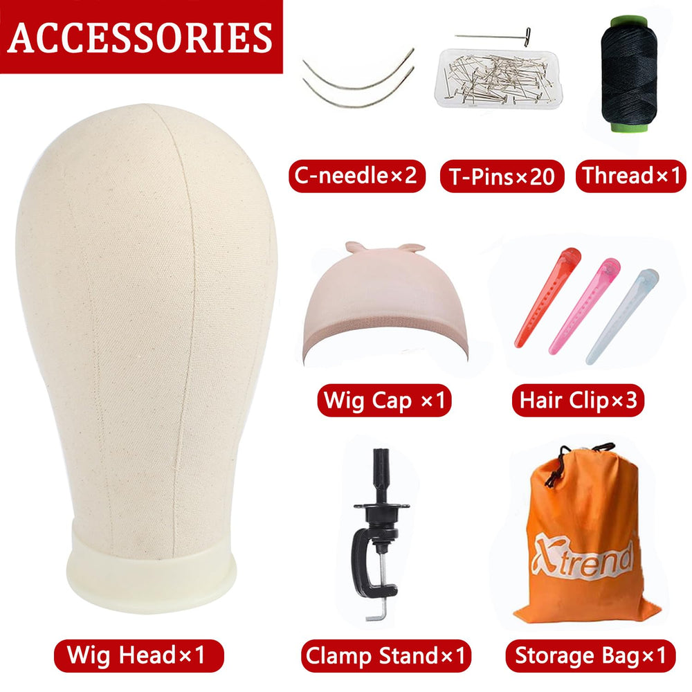 XTREND wig stand display keeps wigs organized during styling and showcasing.