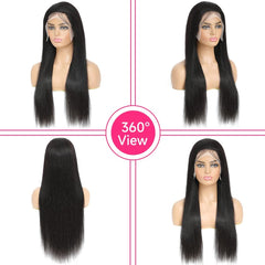 XUBULO straight wig with baby hairs offers a natural preplucked finish.