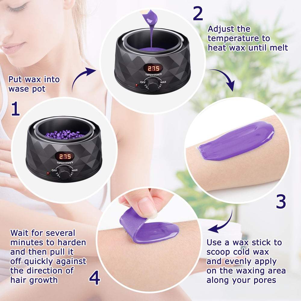 XuenQu removable wax pot makes refilling and cleanup quick and easy.