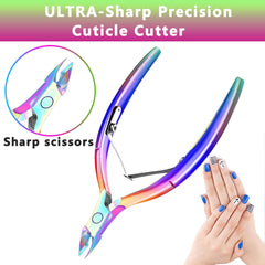 XUNXMAS Cuticle Nippers in hand demonstrate ergonomic grip for controlled trimming.