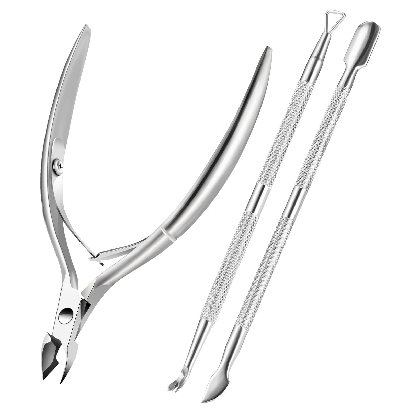 XUNXMAS cuticle trimmer in polished stainless steel for precise cuticle work.
