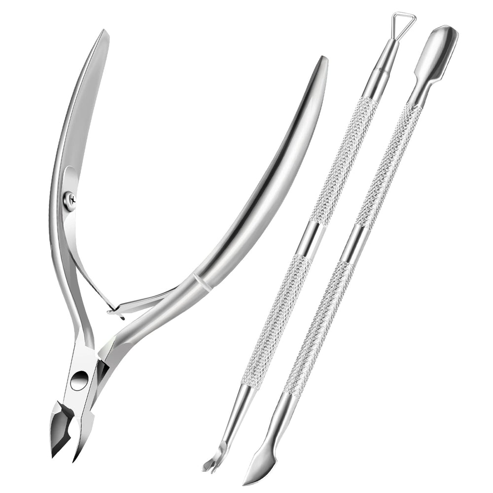 XUNXMAS cuticle trimmer in polished stainless steel for precise cuticle work.