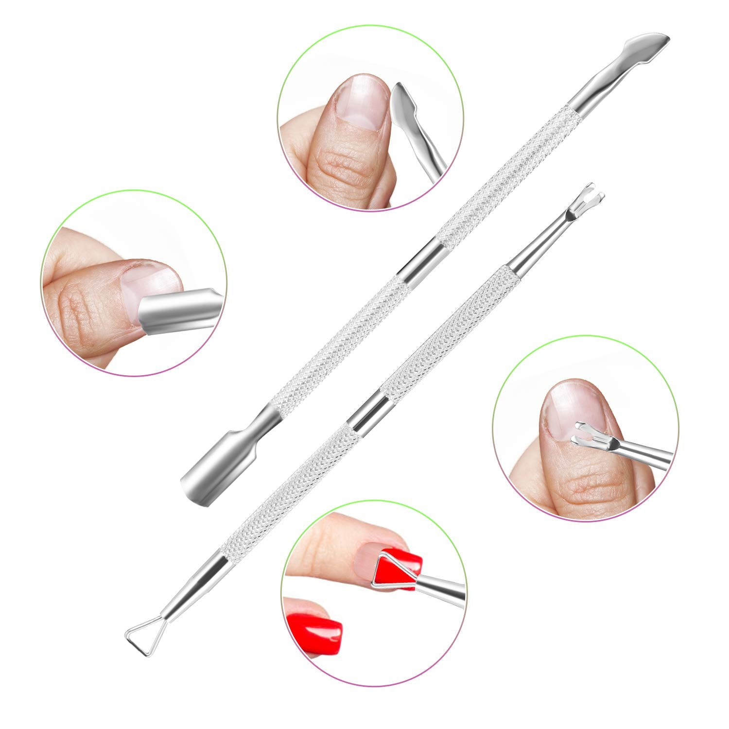 XUNXMAS triangle polish scraper to lift or peel gel polish.