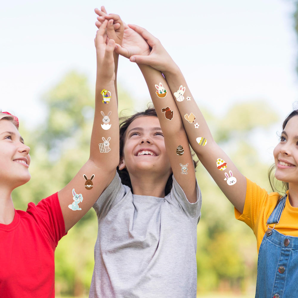 Xutengy Easter party favors tattoos add safe, kid-friendly fun.