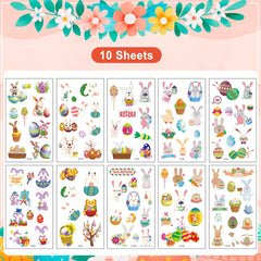 Xutengy Easter tattoos eggs chick patterns for playful body art at Easter gatherings.