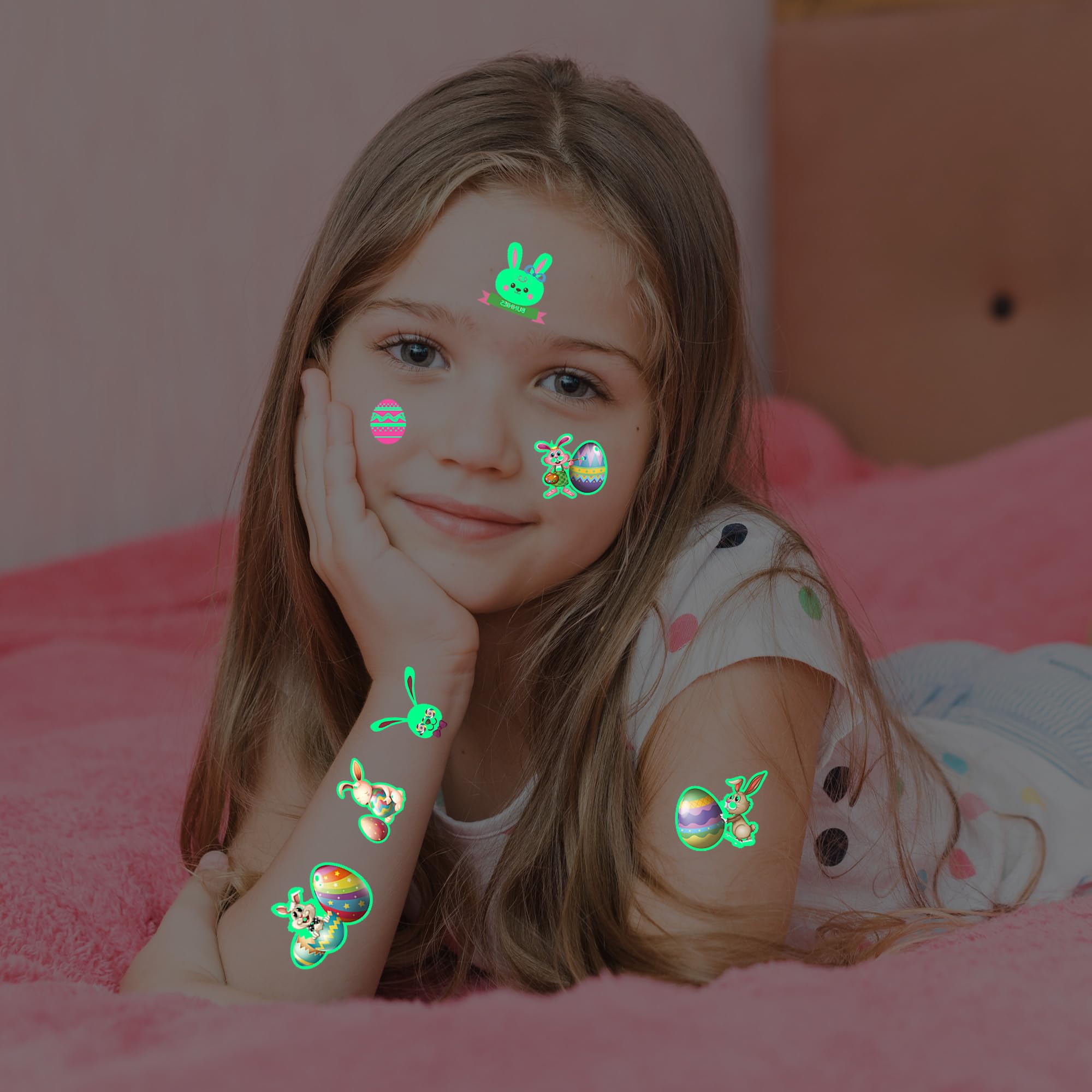 Xutengy kid-friendly Easter tattoos suitable for children with sensitive skin.