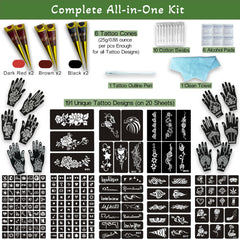 Pluma contorno XWGLFT para delinear tatuajes temporales con precisión