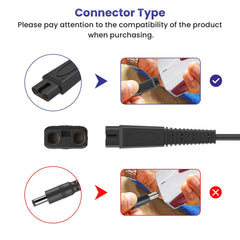 XXSZHY 5V 1A adapter for Andis charger — side view highlights slim profile for easy storage