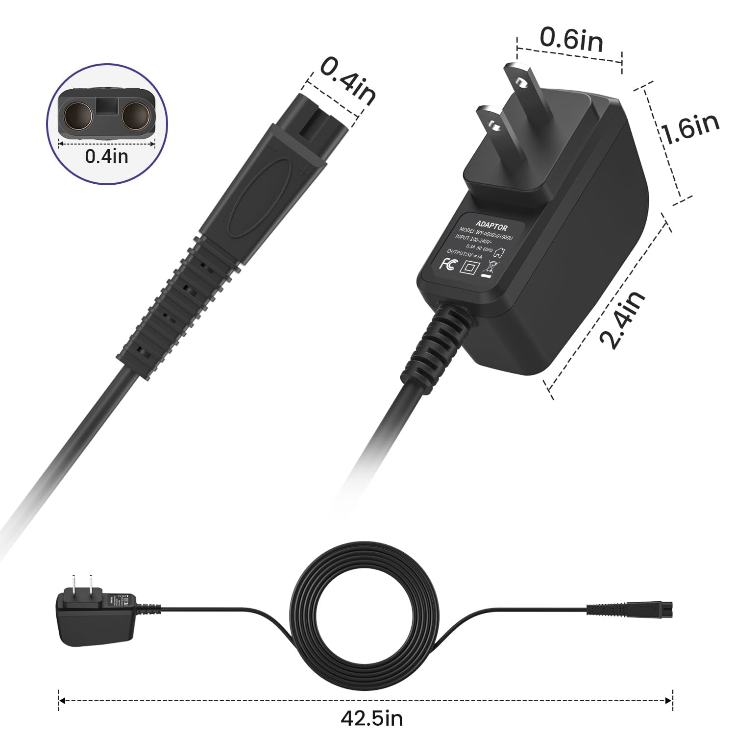 XXSZHY 5V 1A adapter for Andis charger — ProFoil TS1/TS2 compatibility for replacements
