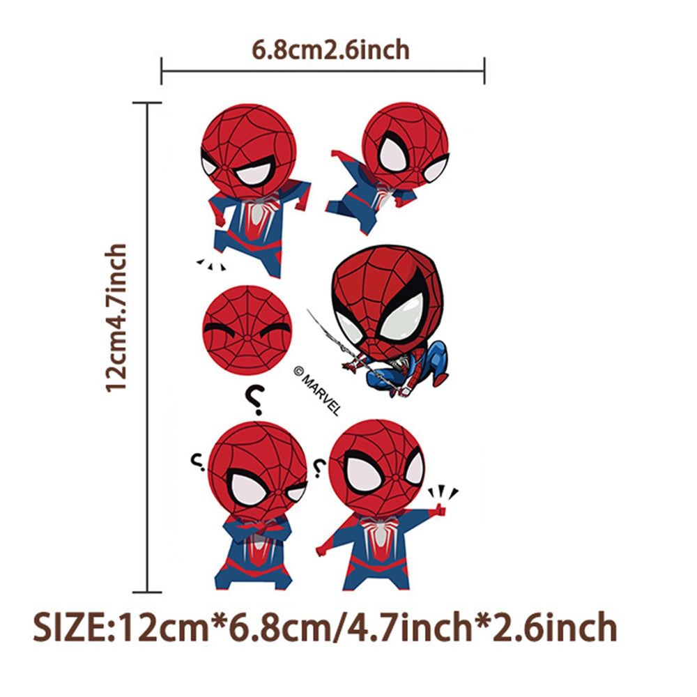 XYLL tatuajes Spiderman para brazos y manos, tamaño práctico