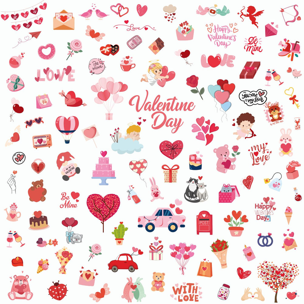 XZENTIRA: conjunto de 214 tatuajes de San Valentín para decorar fiestas