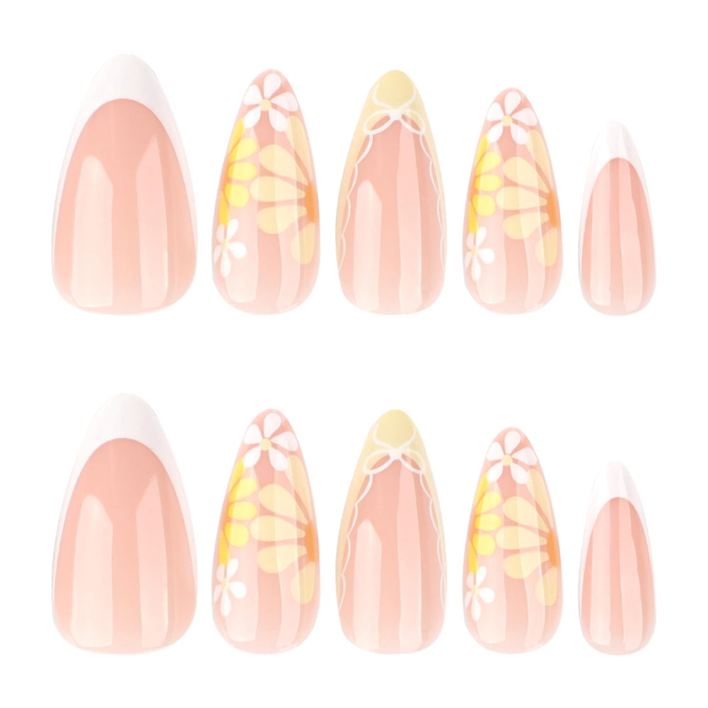 XZMeiLun almond nail shape press-ons for a modern, natural-looking manicure