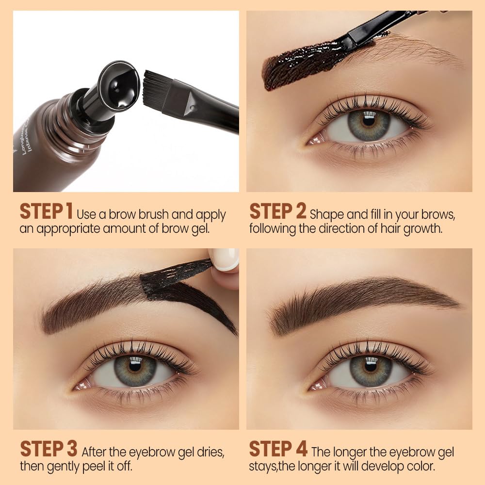 XZMeiLun Smudge-Proof Finish Maintains Brow Shape All Day.