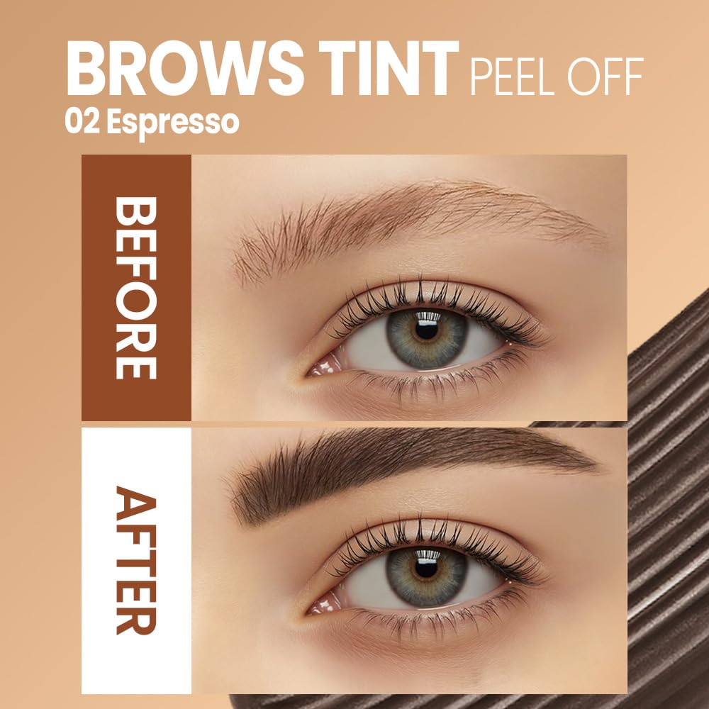 XZMeiLun Brow Tattoo Peel Off with clip tool for clean removal.