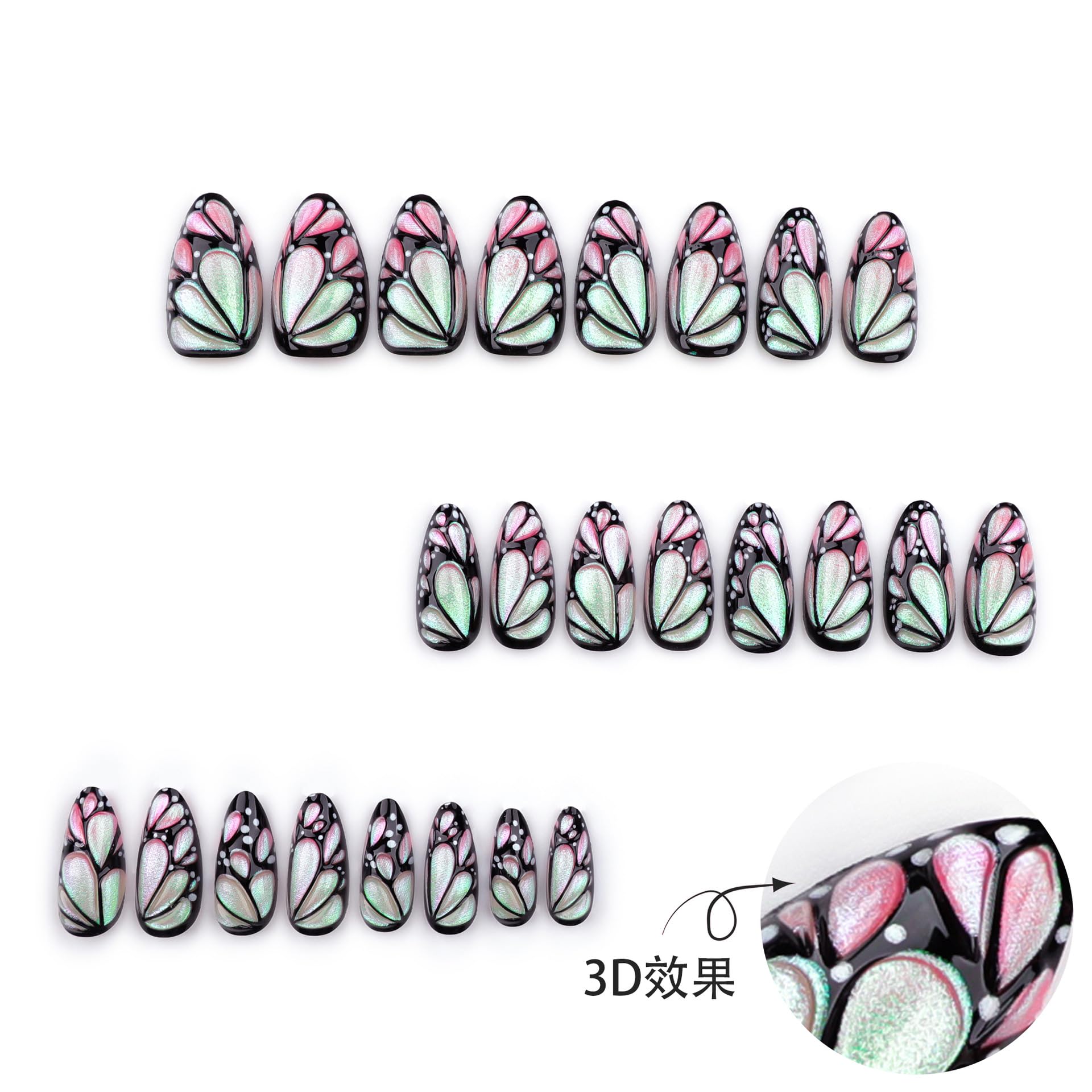 XZMeiLun butterfly design with easy at-home application for fast glam.