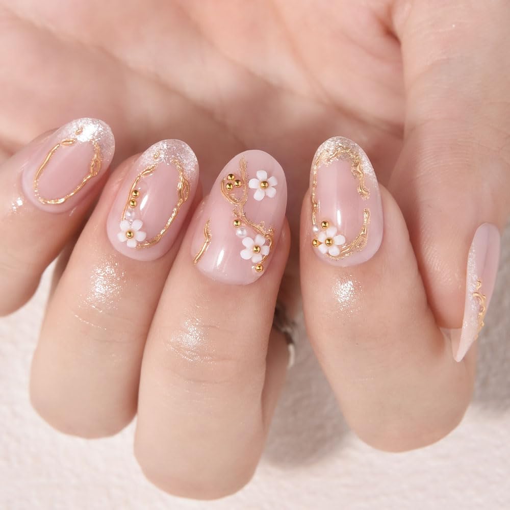 XZMeiLun DIY nails kit with jelly glue stickers for reusable results.