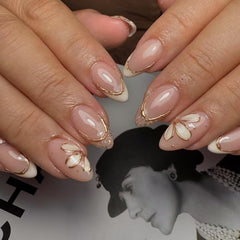 XZMeiLun pink French tips short almond nails for everyday elegance.