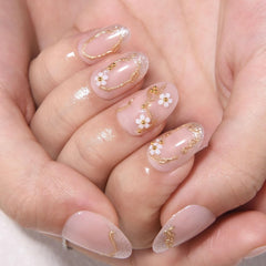 XZMeiLun short round acrylic nails design, easy to apply for quick chic looks.