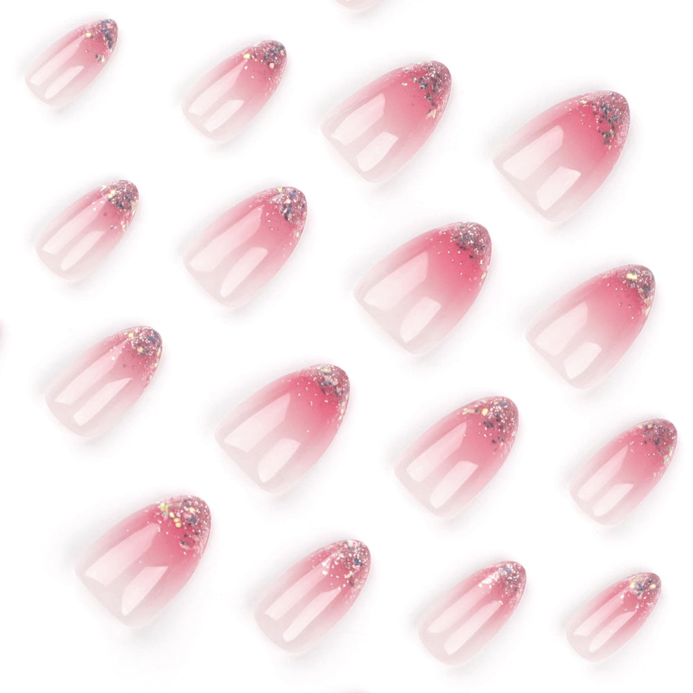 XZMeiLun: uñas acrílicas cromadas cortas ovaladas para estilo moderno