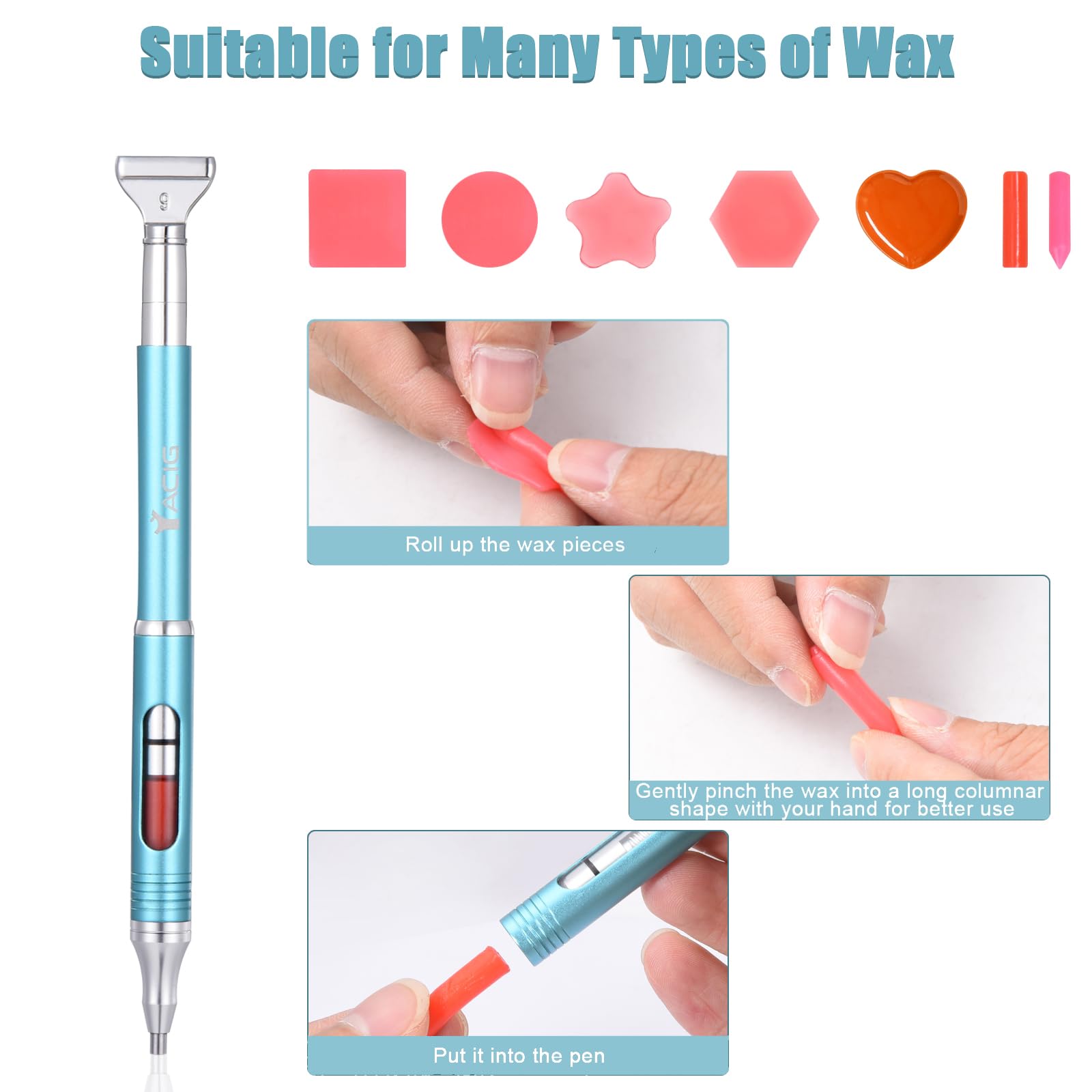 Yacig Diamond Art Pen sturdy metal construction for long-term use.