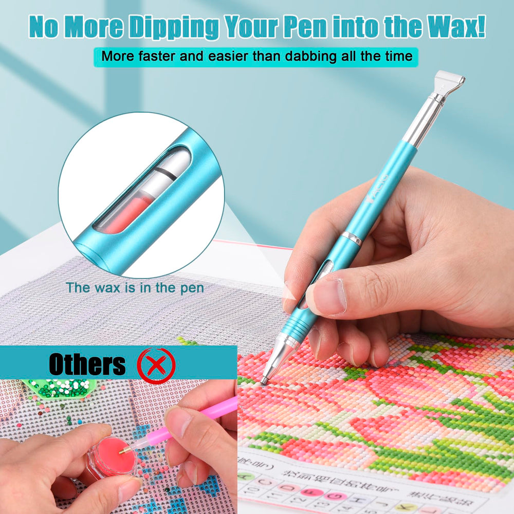 Yacig Diamond Art Pen drill-tip close-up for precision placement.