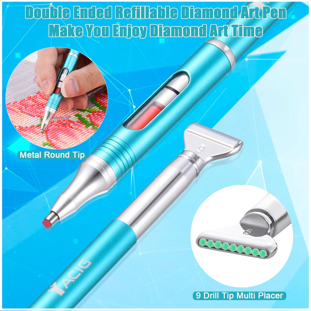 Yacig Diamond Art Pen includes glue clay pack for easy wax replacement.
