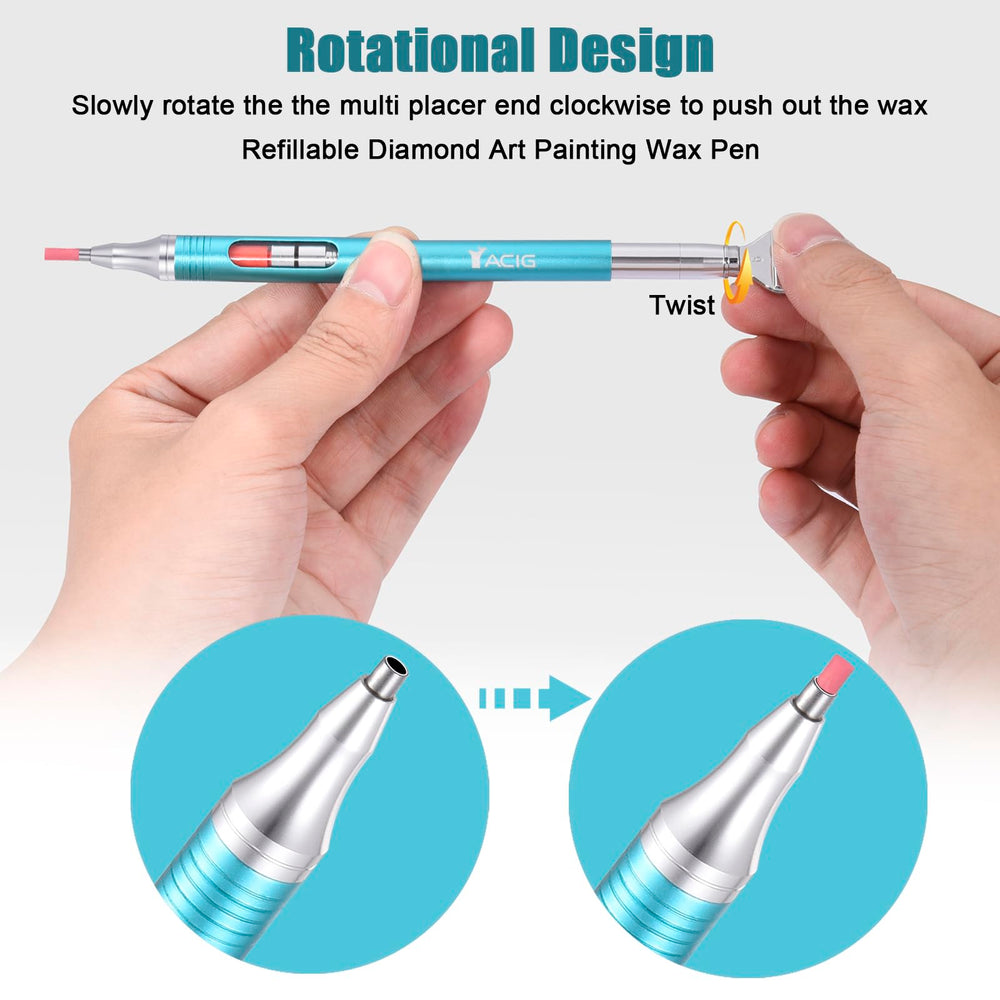 Yacig Diamond Art Pen metal body close-up shows durable construction.