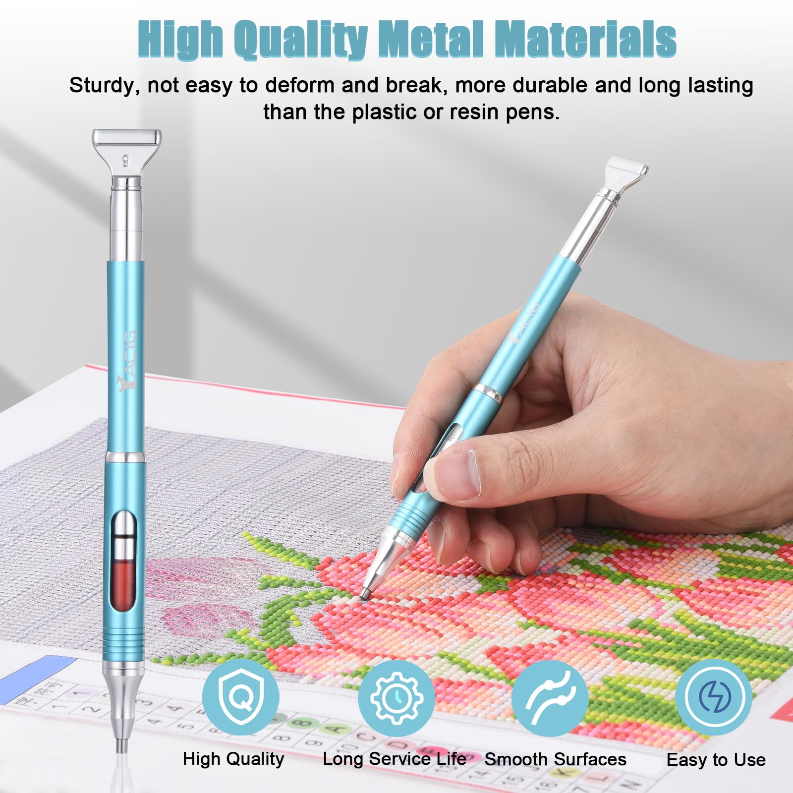 Yacig Diamond Art Pen packaging and setup for quick start.