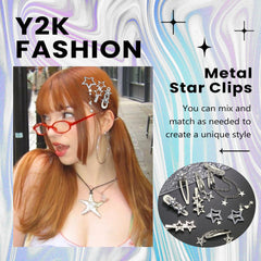YAEISM clip estrella punk, perfecto para fiestas y cosplay.