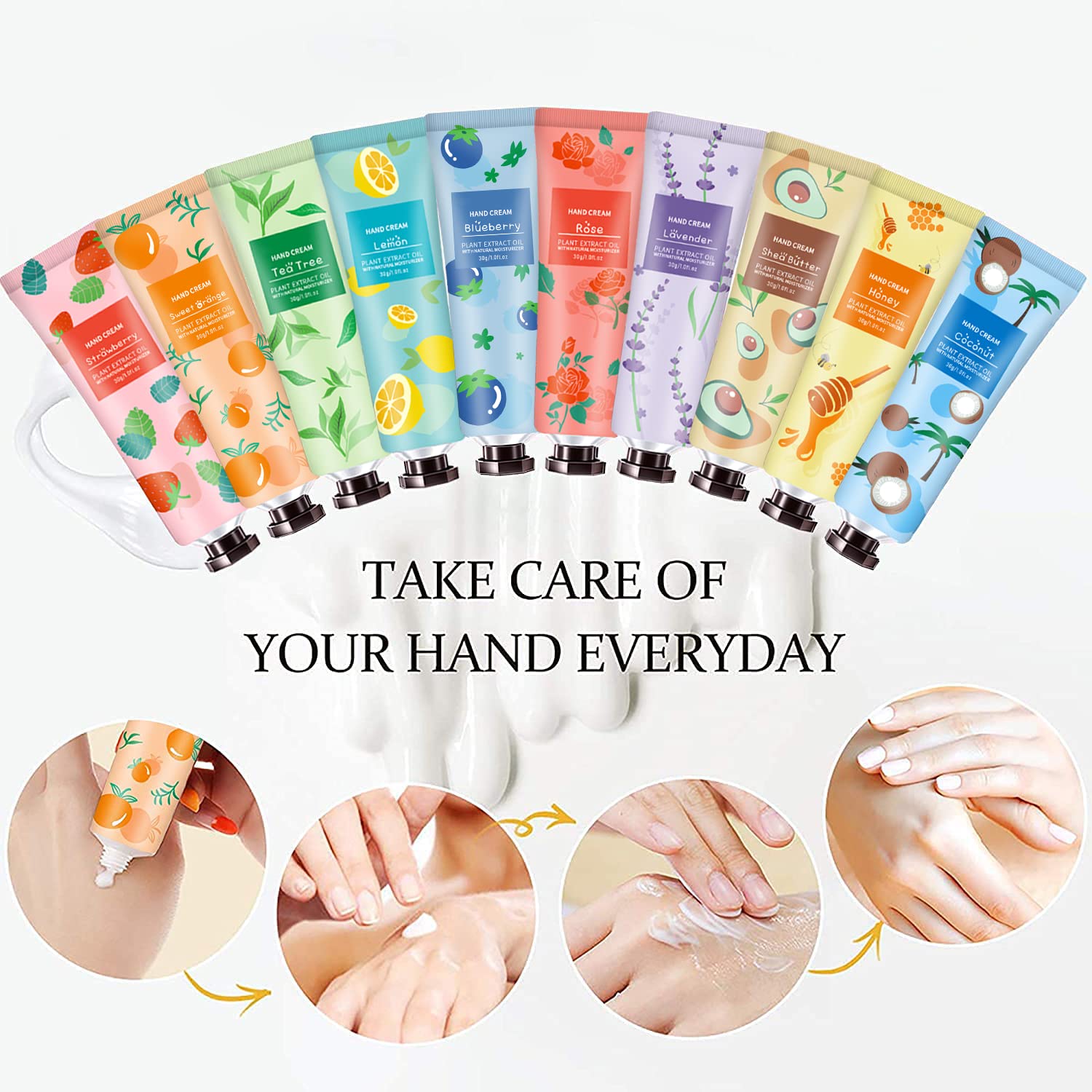 YAERZI blueberry hand cream tube rich moisture for everyday use.