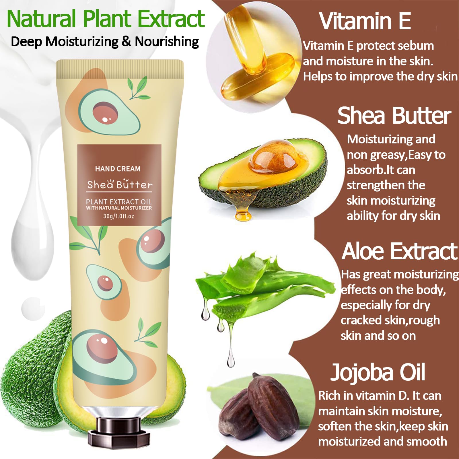 YAERZI lavender hand cream tube with calming scent and quick absorption.