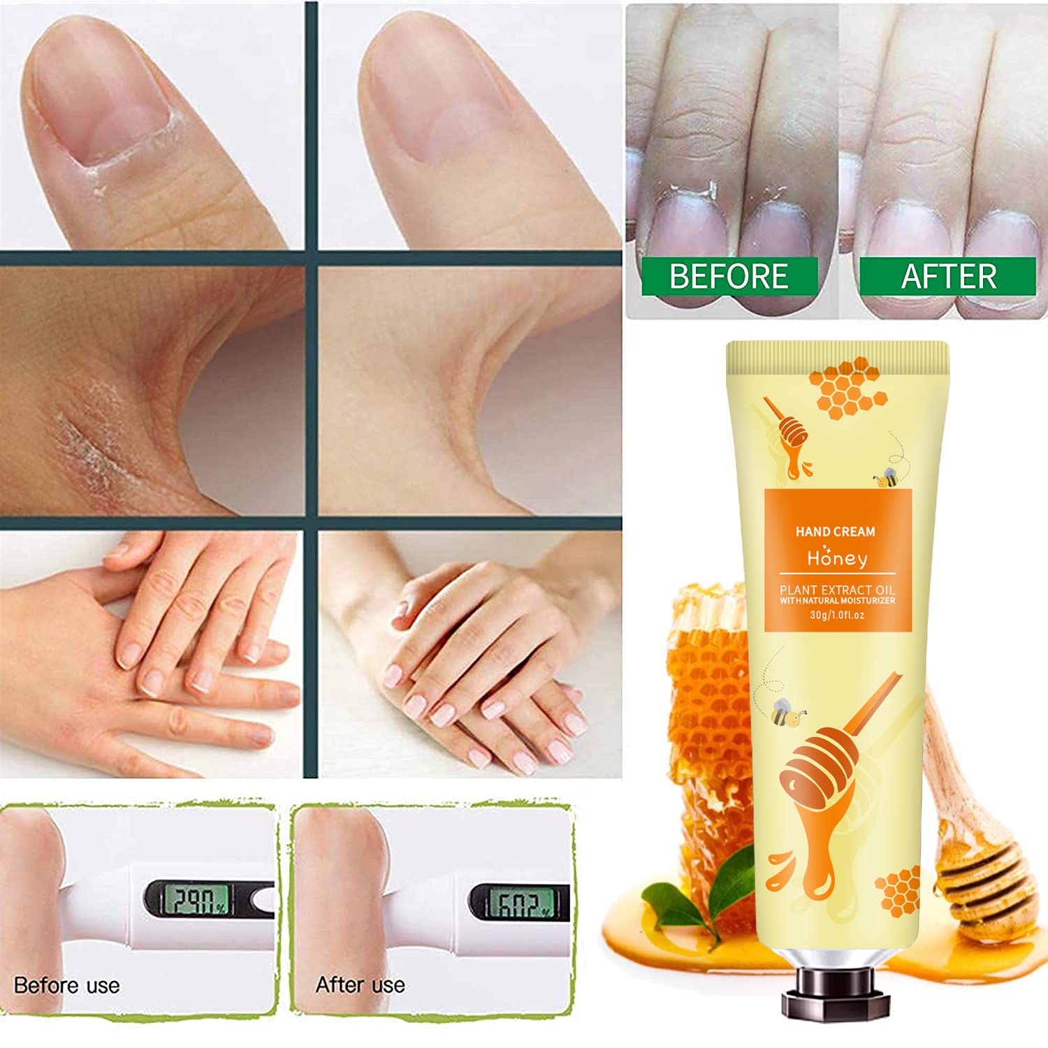 YAERZI rose hand cream tube with gentle scent and fast-absorbing formula.