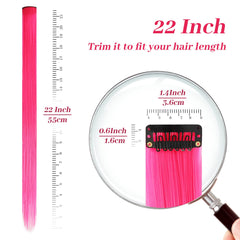 YaFex assembly of 12 pieces clip-in extensions demonstrates full coverage.