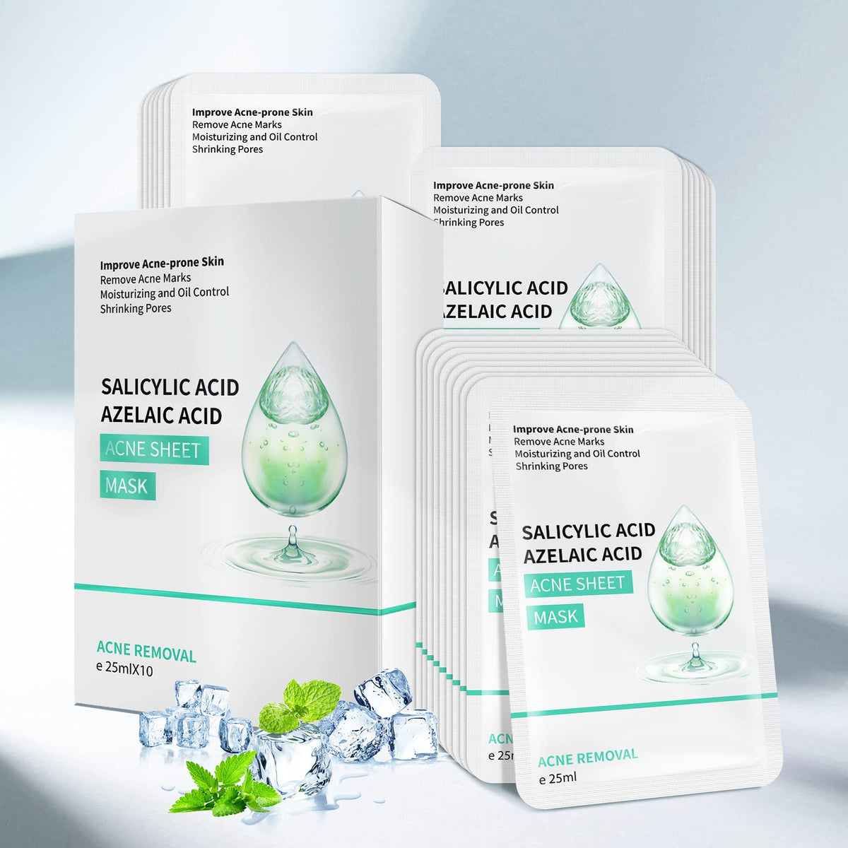 YAFUSIPE mascarilla para acne, empaque atractivo para rutina diaria de cuidado.