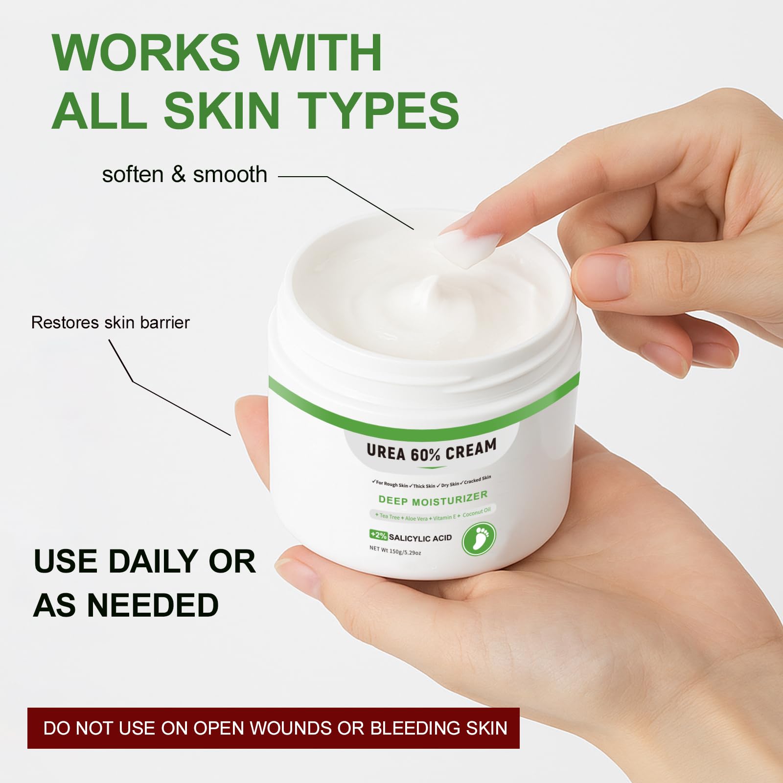 YAFUSIPE Softened feet after use show improved softness and moisture retention