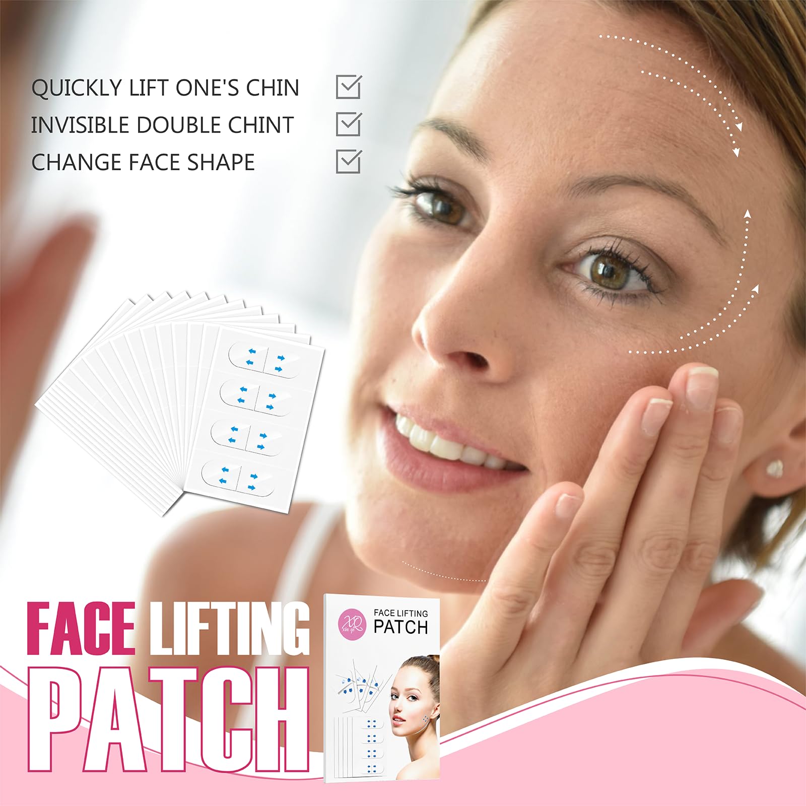 YAGUVI Cinta de elevación facial piel segura, apta para piel sensible