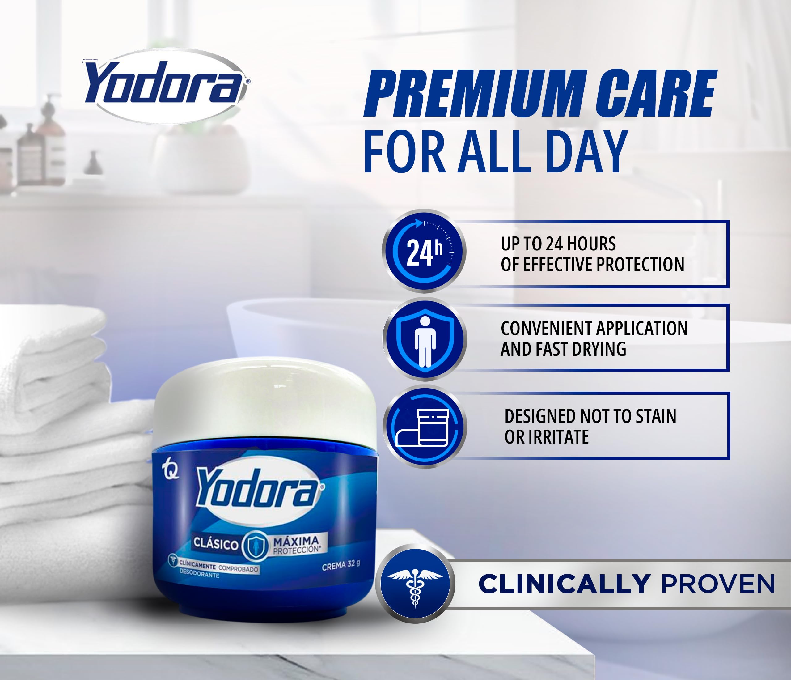 Protección de 24 horas sin aluminio con Yahve Yodora Clásico.